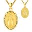 Eusense Jungfrau Maria Halskette Miraculous Holy Mary Anhänger 925 Silber Religiöse Katholische Amulett Beschützer Talisman Schmuck Geschenk für Frauen Männer