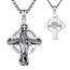 Eusense 925 Sterling Silber Saint Michael Kreuz Halskette St Michael Anhänger Erzengel beschützen uns Medaille Schutzpatron Amulett Religiöser Schmuck Geschenke für Männer Frauen