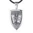 Eusense St Michael Halskette für Herren Damen 925 Sterling Silber Erzengel Anhänger Saint Michael Heilige Amulett Schmuck Geschenk, 61 cm