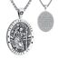 Eusense Saint Christopher Anhänger Halskette 925 Silber St Christopher Anhänger Saint Christopher Anhänger Kette Schmuck religiöses Amulett für Männer Frauen