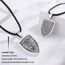 Eusense St Michael Halskette für Herren Damen 925 Sterling Silber Erzengel Anhänger Saint Michael Heilige Amulett Schmuck Geschenk, 61 cm