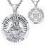Eusense Saint Christopher Halskette 925 Silber St. Christopher Anhänger Saint Christopher Anhänger Schmuck Religiöses Amulett für Männer Frauen
