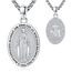 Eusense Heilige Jungfrau Maria Halskette St Mary Anhänger 925 Sterling Silber Saint Kette Katholischer Religiöser Schmuck Medaille Schutzamulett für Frauen Damen