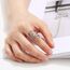 RWQIAN Damen Ring Blume des Lebens Muster Edelstahl Heilige Erzengel Ring Hohlring Blume des Lebens Einstellbare Schmuck Geschenk.