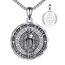 YFN Heiliger Augustinus Halskette Sterling Silber Religiöse Beschützer Anhänger St. Augustinus Schmuck Geschenke für Damen Herren