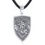 Eusense St Michael Halskette für Herren Damen, 925 Sterling Silber Schutzanhänger mit Erzengel, Engel Schutzheiligen Amulett, Schmuck Geschenk für Jungen Mädchen mit Lederseil 61 cm