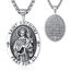 Eusense Saint Anthony Halskette 925 Sterling Silber St. Antonius Anhänger Kette Amulett Schutz Religiöser Schmuck Geschenke Für Frauen Männer