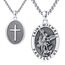 Eusense St Michael Halskette Heiliger Erzengel Michael Schutzengel Anhänger 925 Silber Schmuck für Damen Herren