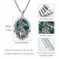 ZIPPICE Heiliger Christophorus Anhänger Silber 925 Saint Christopher Halskette St. Christopher Kette Amulett Halskette Schmuck Weihnachtsgeschenke für Herren Damen Frauen Männer (Malachit)