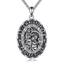 YFN Ovale Heiliger Christopherus Halskette Sterling Silber Religiöser Beschützer Anhänger Sankt Christopherus Schmuck Geschenke für Damen Herren