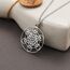 RWQIAN Damen Erzengel Kette Metatron Muster Edelstahl Heilige Erzengel Kette Hohlring Blume des Lebens Einstellbare Schmuck Geschenk