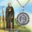 YFN Heiliger Peregrine Halskette Sterling Silber Religiöser Beschützer Anhänger St Peregrine Schmuck Saint Peregrine Geschenke für Damen Herren