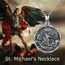 YFN Heiliger Michael Halskette Sterling Silber Religiöser Beschützer Sankt Michael Anhänger Kette St Michael Erzengel Schmuck Saint Michael Geschenke für Damen Herren