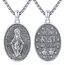 Eusense Heilige Jungfrau Maria Halskette St. Maria Anhänger Kette 925 Sterling Silber Heilige Halskette Kette katholischer Religiöser Schmuck Medaille Schutzamulett für Frauen Damen