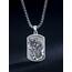 Shusukue St. Christoph Kette Sterling Silber Saint Christoph Amulett Schutzpatron Halskette Medaillen Gebetsmünzen Anhänger Christlicher Religiöser Schmuck für Frauen Männer
