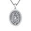 DOTBJ 925 Sterling Silber Guadalupe Jungfrau Maria Anhänger Kette mit Edelstahlkette 55,88cm + 5cm