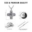 DOTBJ 925 Sterling Silber Wundertätige Medaille Jungfrau Maria Kreuz Anhänger Kette mit Edelstahlkette 55,88cm + 5cm