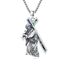 ZIPPICE Jesus Kreuz Halskette 925 Sterling Silber Crucifix Anhänger Jesus Kreuz Kette Amulett Halskette Schmuck Geschenk Weihnachtsgeschenke für Damen Herren (Abalone Muschel)
