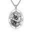 DOTBJ 925 Sterling Silber Heiliger Antonius Anhänger Kette mit Edelstahlkette 55,88cm + 5cm