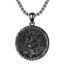Shusukue St. Michael Kette Erzengel Saint Michael Amulett Schutzpatron Halskette 925 Sterling Silber, Medaillen Gebetsmünzen Anhänger Christlicher Religiöser Schmuck für Männer (Schwarz)
