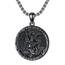 Shusukue St. Michael Kette Erzengel Saint Michael Amulett Schutzpatron Halskette 925 Sterling Silber, Medaillen Gebetsmünzen Anhänger Christlicher Religiöser Schmuck für Männer (Schwarz)