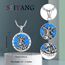 Shusukue Opal St. Michael Kette 925er Sterling Silber, Erzengel Saint Michael Amulett Schutzpatron Halskette, Medaillen Gebetsmünzen Anhänger Christlicher Religiöser Schmuck für Frauen Männer