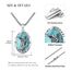 ZIPPICE Saint Michael Halskette 925 Sterling Silber Erzengel Michael Anhänger Heiliger Michael Türkis Kette Amulett Halskette Weihnachtsgeschenke für Herren und Damen