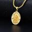 Shusukue St. Christoph Kette, Saint Christoph Amulett Schutzpatron Halskette 925 Sterling Silber, Medaillen Gebetsmünzen Anhänger Christlicher Religiöser Schmuck für Frauen Männer (Gold)