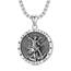 Shusukue St. Michael Kette 925er Sterling Silber, Erzengel Saint Michael Amulett Schutzpatron Halskette, Medaillen Gebetsmünzen Anhänger Christlicher Religiöser Schmuck für Frauen Männer