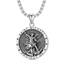 Shusukue St. Michael Kette 925er Sterling Silber, Erzengel Saint Michael Amulett Schutzpatron Halskette, Medaillen Gebetsmünzen Anhänger Christlicher Religiöser Schmuck für Frauen Männer