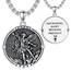 Shusukue Halskette mit Heiligem Michael, 925er Sterlingsilber, Anhänger mit Erzengel-Michael-Medaille, Amulett, Talisman des Heiligen Michael, Schild, Geschenk für Männer und Väter