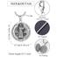Shusukue Personalisierte St. Benedikt Kette 925 Silber Heiliger Benedikt Medaille Amulett Schutzpatron Halskette Christlicher Religiöser Anhänger