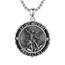 Shusukue St. Michael Kette 925 Sterling Silber Erzengel Michael Amulett Schutzpatron Halskette Medaillen Gebetsmünzen Anhänger Christlicher Religiöser Schmuck für Frauen Männer