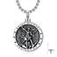 Shusukue Mensch Urnenketten für Asche Erzengel St. Michael Schutzpatron Urne Halskette Medaillon 925 Silber Schmuck