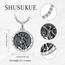 Shusukue Mensch Urnenketten für Asche Erzengel St. Michael Schutzpatron Urne Halskette Medaillon 925 Silber Schmuck