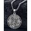 Shusukue St. Michael Kette 925 Sterling Silber Erzengel Michael Amulett Schutzpatron Halskette Medaillen Gebetsmünzen Anhänger Christlicher Religiöser Schmuck für Frauen Männer