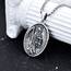 Shusukue St. Muerte Kette 925 Sterling Silber Erzengel Saint Muerte Amulett Schutzpatron Halskette Medaillen Gebetsmünzen Anhänger Schmuck für Männer