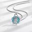 EUDORA Heiliger Judas Thaddäus mit Türkis Kette Medaille für Damen Herren Sterling Silber 925, Heiliger Judas Thaddäus Amulett Anhänger Christlicher Schmuck Geschenke für Frauen Männer, 22"