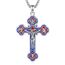 EUDORA Harmony Ball Sterling Silber S925 Kreuz Kette für Damen Herren, Vintage Kruzifix Halskette Jesus Kreuz Anhänger Glaube Schmuck Christlicher Geschenk für Herren Frauen Mutter Vater, 22"+2"