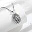 EUDORA Harmony Ball Kette Heilige Maria Wundertätige Medaille für Damen Herren Sterling Silber S925, Wunderbare Medaille Jungfrau Maria Halskette Anhänger Schmuck, Geschenk für Frauen Herren, 22"