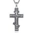 EUDORA Harmony Ball Kreuz Kette für Damen Herren Sterling Silber S925 Orthodox, Vintage Kruzifix Halskette Jesus Kreuz Anhänger Glaube Schmuck Christlicher Geschenk für Herren Frauen Vater, 22"+2"