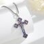 EUDORA Harmony Ball Sterling Silber S925 Kreuz Kette für Damen Herren, Vintage Kruzifix Halskette Jesus Kreuz Anhänger Glaube Schmuck Christlicher Geschenk für Herren Frauen Mutter Vater, 22"+2"