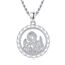XIXLES Saint Gabriel Halskette 925 Sterling Silber Anhänger Halskette des Heiligen Erzengels St. Gabriel Schutz schmuck religiöse Geschenke für Herren Damen,Verstellbare Kettenlänge: 20+2 Zoll