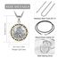 EUDORA Harmony Ball Heiliger Christophorus Kette Medaille für Damen Herren Sterling Silber 925, Christophorus Anhänger Amulett Halskette Christlicher Schmuck, Geschenke für Frauen, 24Zoll