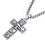 XIXLES Totenkopf Kreuz Kette 925er Sterlingsilber Skull Totenkopf Kreuz Halskette Gothic Skelett Anhänger Amulett Schmuck für Herren