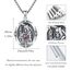 XIXLES Santa Muerte Halskette 925er Sterlingsilber Santa Muerte Anhänger Grim Reaper Kette Holy Death Medaillon Schutz Talisman Sensenmann Religiöse Schmuck für Herren