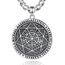 AEONSLOVE Siegel der Sieben Erzengel Halskette Silber 925 für Herren Damen 7 Erzengel Talisman Medaille Pentagramm Schutzamulett Religiöse Schmuck, 55,8 + 5cm Kette