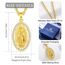 EUDORA Harmony Ball Gold Kette Heilige Maria Jungfrau von Guadalupe Medaille Sterling Silber S925 Jungfrau Maria Halskette Our Lady of Guadalupe Anhänger Schmuck, Geschenk für Frauen Herren, 22"