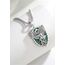 AEONSLOVE Erzengel Michael Kette Silber 925 für Damen Herren ST Michael Medaillon Anhänger Saint Michael Archangel Amulett Halskette Malachit Katholische Schmuck Religiöse Geschenk