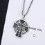 XIXLES St. Benedikt Kruzifix Halskette Sterling Silber Kruzifix Halskette Männer Saint Benedict Medaille Anhänger Schutz Schmuck religiöse Geschenke